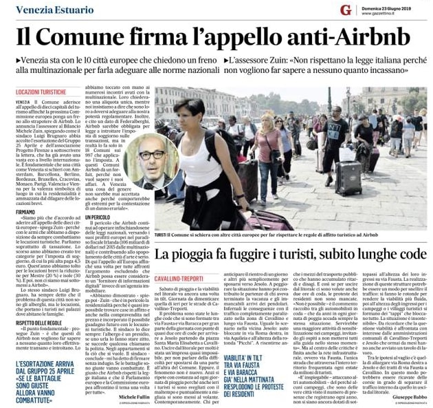 Venezia 23 giugno Gazzettino